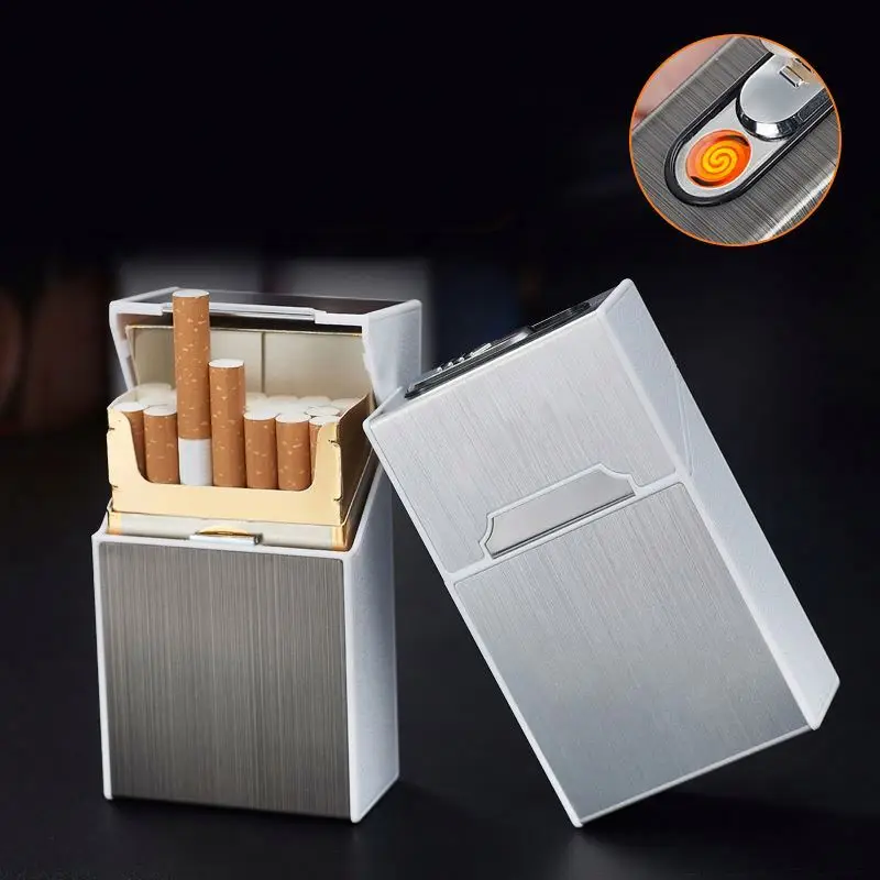 Metal Gold/Silver Double Way Cigarette Case