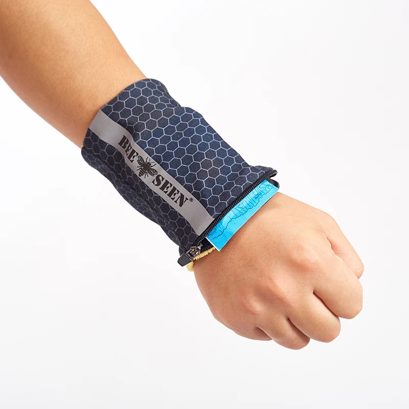 Unisex Running zipper Wallet Wristband zipper cotton Sport Wristband Factory Manufacture