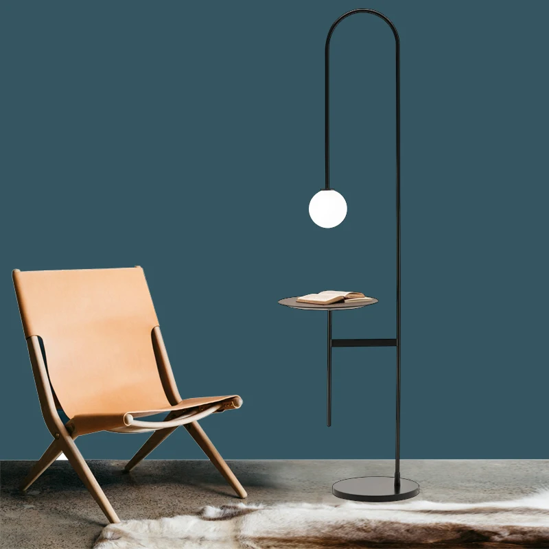 
modern creative black sofa tea table designer standing lighting for living room floor lamp 