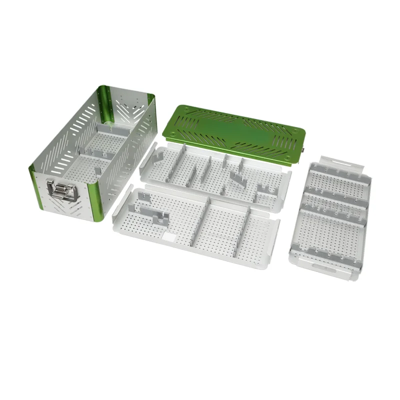 High quality fast shipping stainless steel surgical instrument sterilization containers trays box