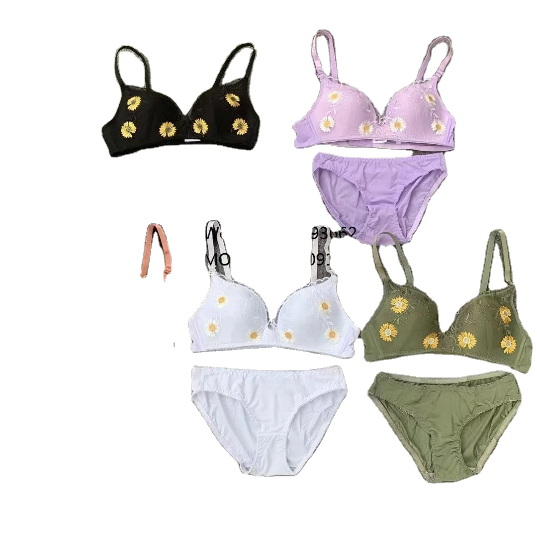 Germany Hot Selling Frivolous Underwire Breathable Underwear Lace Girl Bra Set Female Spot Ladies Underwear Set