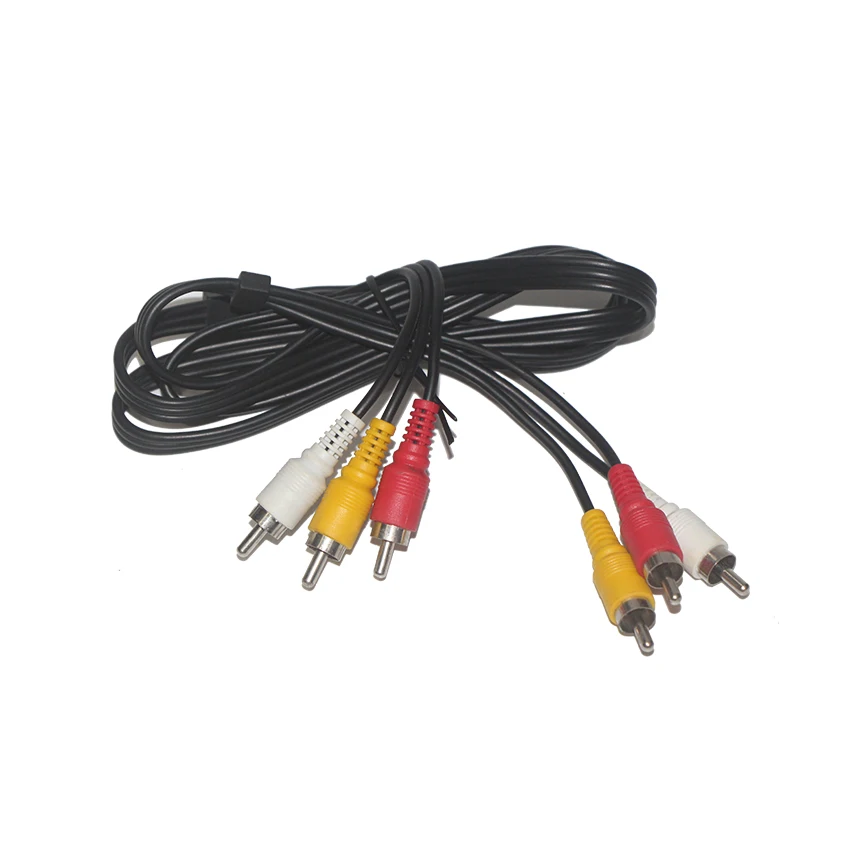  3 RCA M/M стерео аудио AV аудиокабель 24K позолоченный штекер премиум качества звука композитный шнур для ТВ DVD