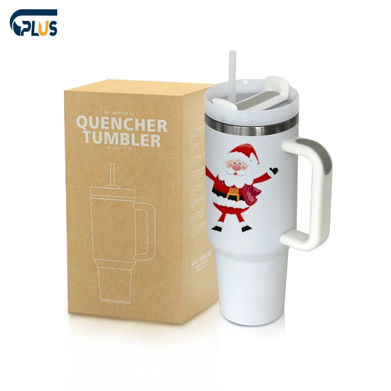 2024 New 40 oz Stanleies Tumbler Stanleies Steel Double Wall Vacuum Christmas Gifts Cup 40oz Mug Tumbler With Handle