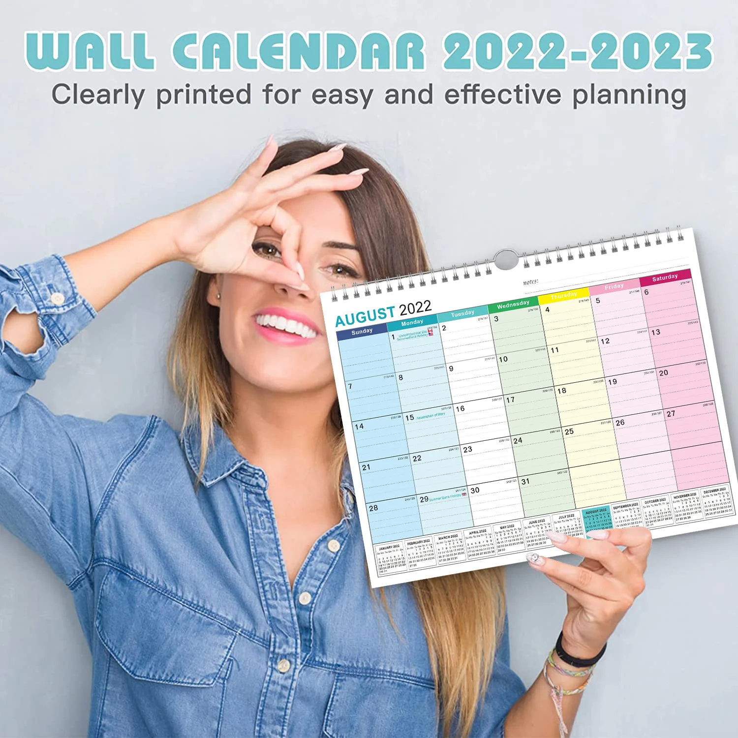 Promotional English Calendar Printing 2023 Calendar Countdown European and American Holiday Calendar