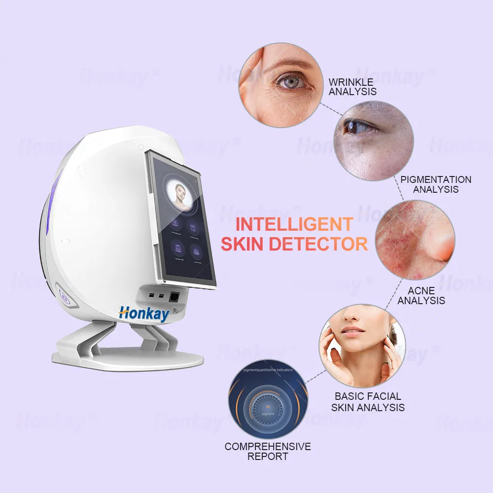 HONKAY full face 36 MILLION HD 3d analyser skin tester scanner magic skin analysis machine moisture facial skin analyzer