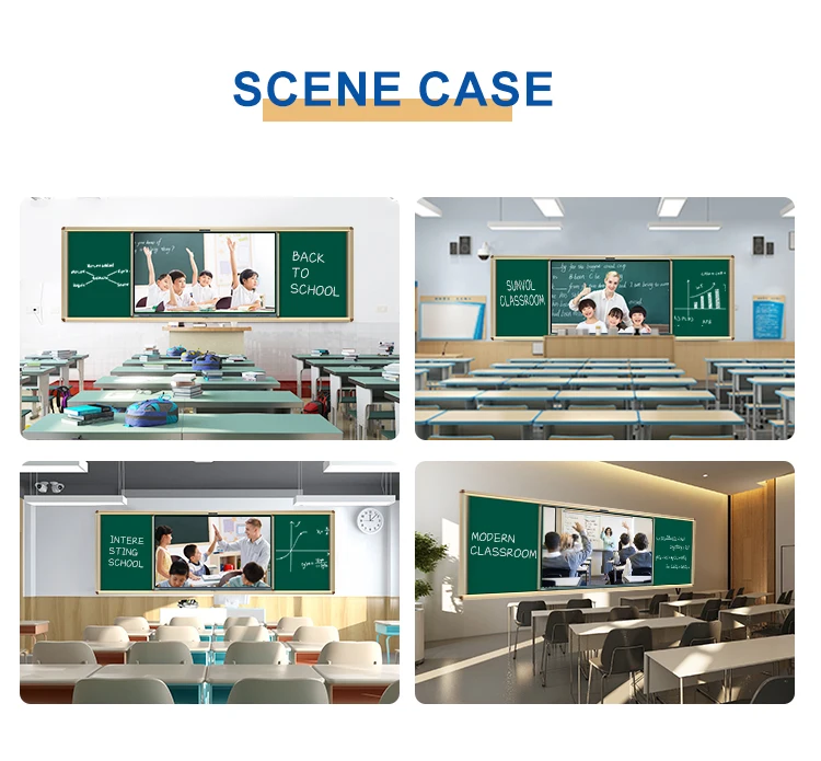 Push pull chalkboard big size writing blackboard interactive smart blackboards for classroom