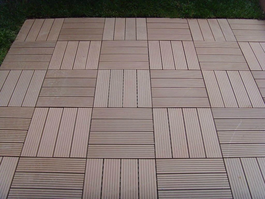 
outdoor wpc interlocking wood composite deck tiles 