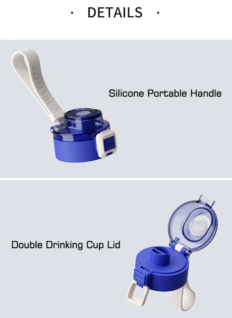 Beauchy New 316 Stainless Steel Double Wall Vacuum Insulated Cup Bouncing Water Bottle With Straw