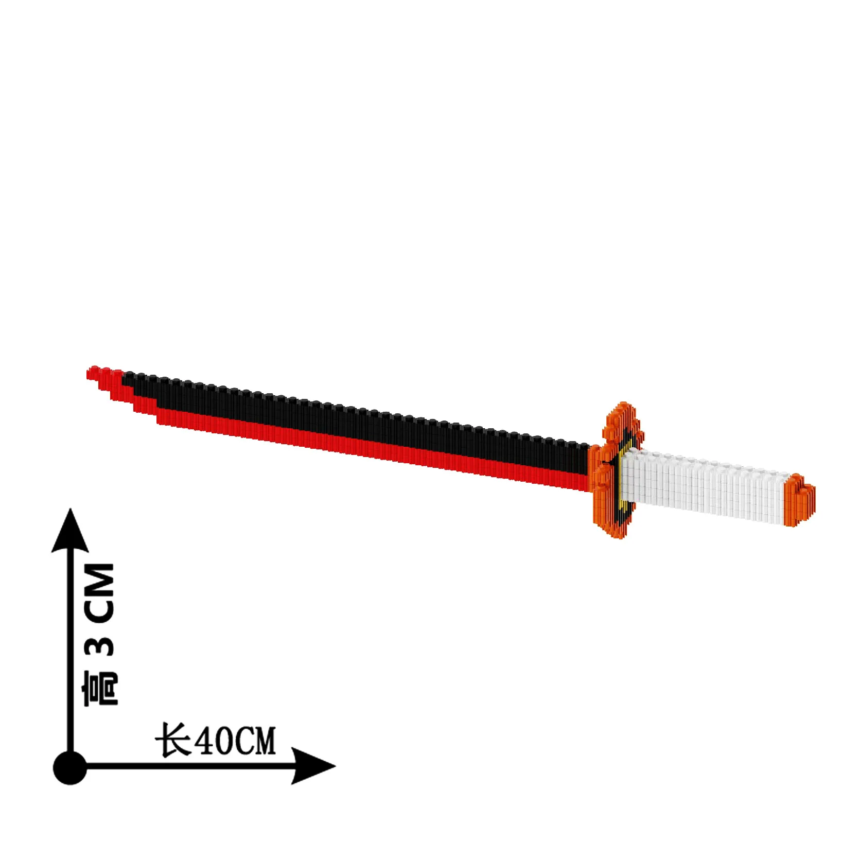 DIY Sword Ornament Puzzle Assembly Small Particle Building Block Toys ABS plastic Anime Tool Prop Building Block Toys