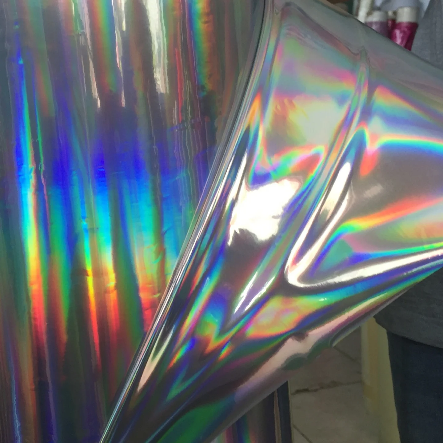 Best Selling Rainbow Holographic Thermal Lamination Holographic Film Roll PET BOPP Thermal Lamination Film