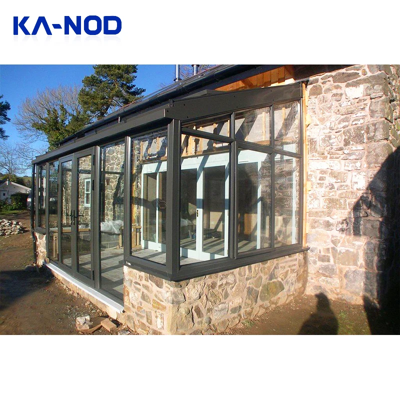 Latest Design Prefab Glass Garden House Sunroom with aluminum extrusion profile prefab sunroom