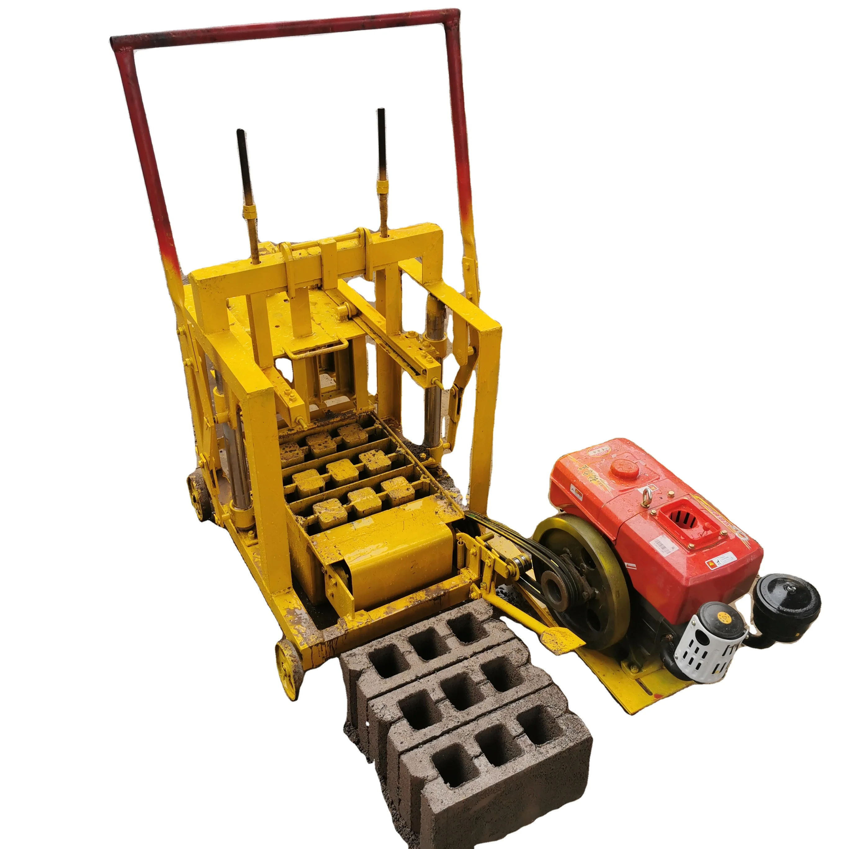 High quality cement block making machine, semi-automatic concrete block making machine for small business