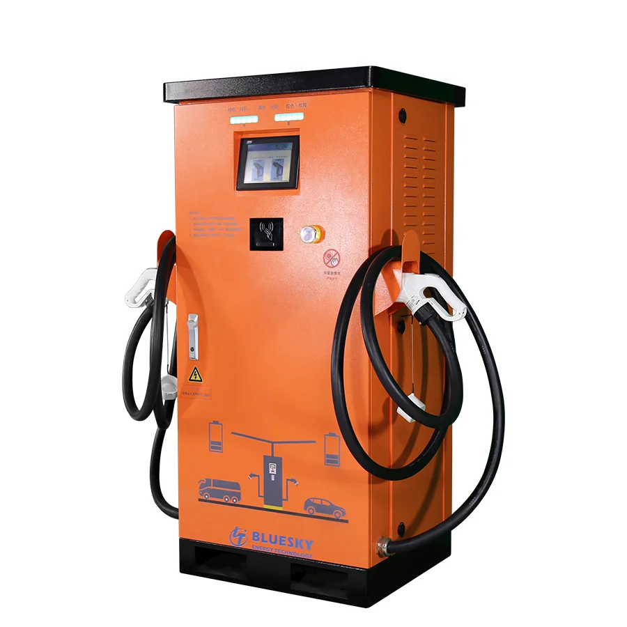 120KW солнечного коллектора GB/T постоянного тока для зарядки электромобиля два разъема EVSE электрическое транспортное средство устройство быстрой 12 месяцев 150 - 550VDC Max.200a oulac УФ-гель TUV CE