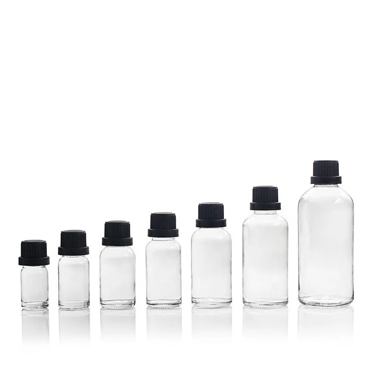 
5/10/15/20/30/50/100ml clear glass essential oil bottle dropper or stopper bottle clear glass bottles with stopper 