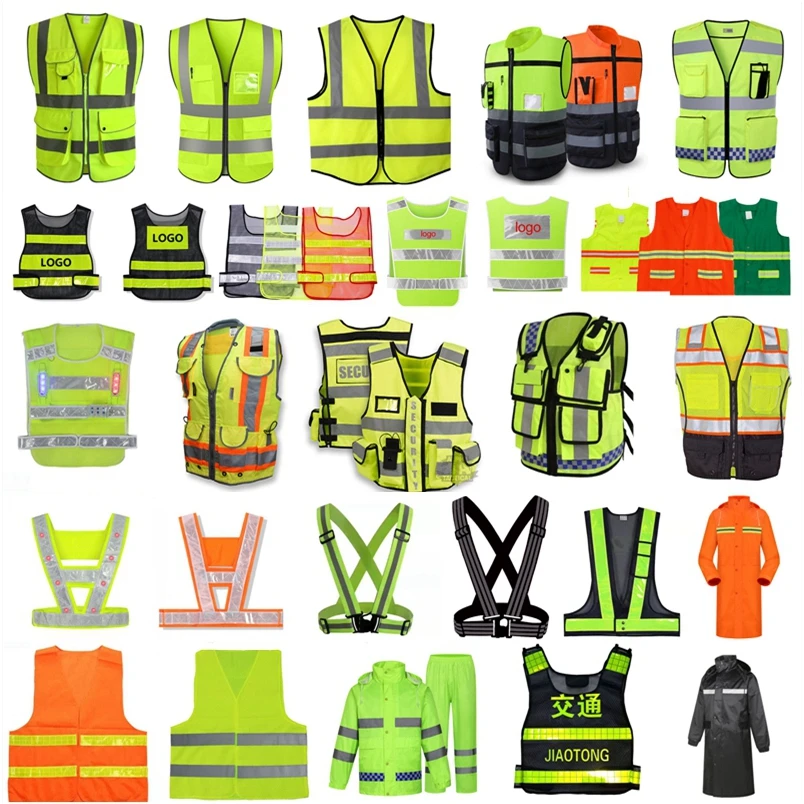 rainbow reflective jacket smocked clothing high visibility workwear protective coverall suit men clothing styles