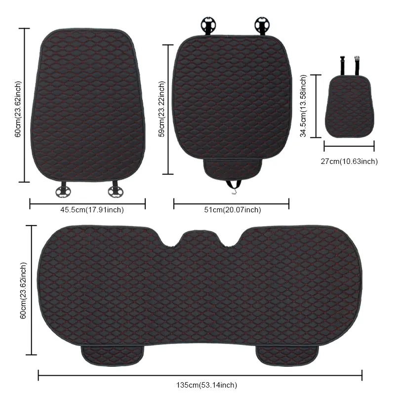 New Arrival Full Set Leather Auto Seat Cushion Universal Car Seat Cover Set Car Seat Cushion Cover Protector