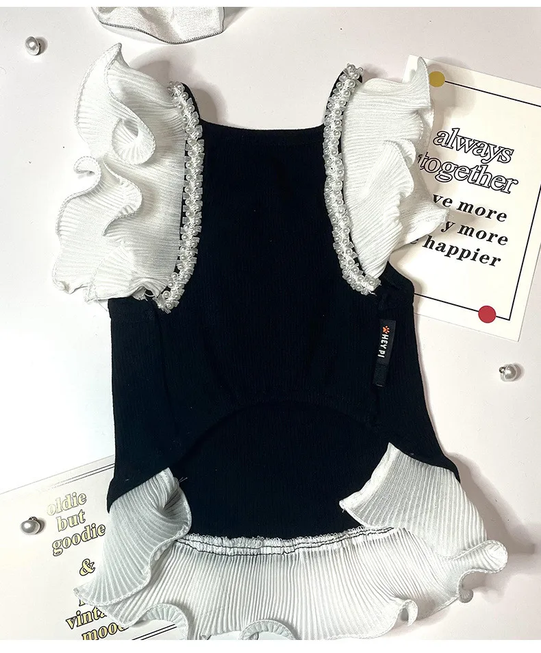 2022 INS Korea designer skirt for dog cat lace fashion luxury dress in summer for pet sweet apparel clothes for puppy