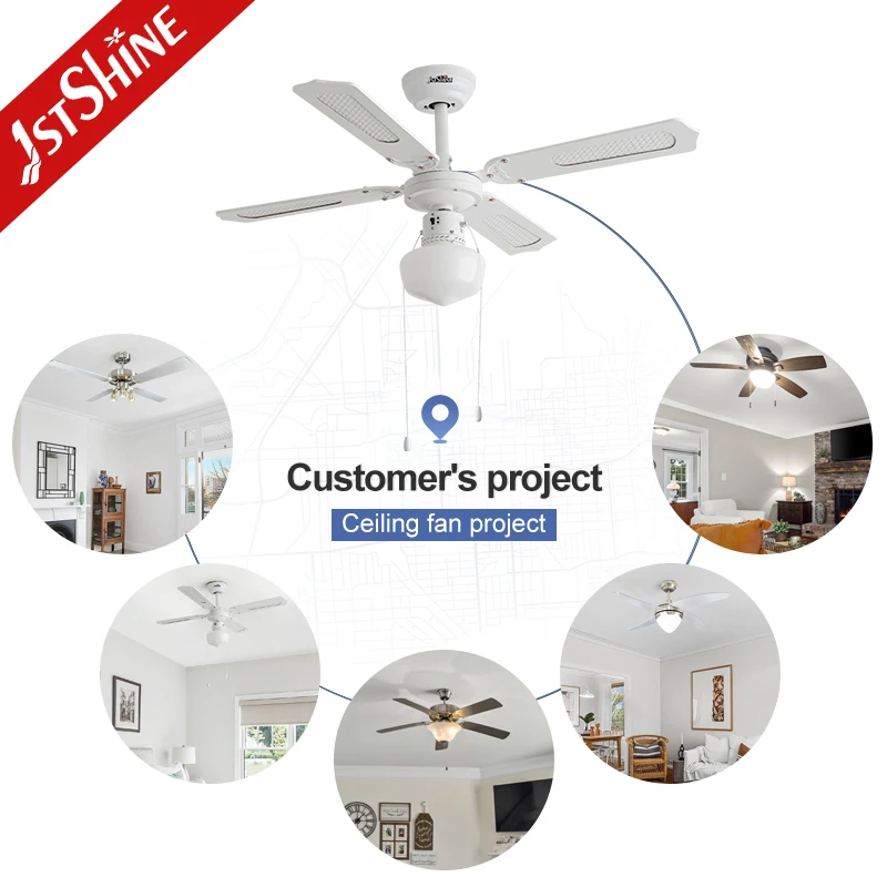 1stshine ceiling fan light factory sale traditional DC 6 speeds remote control ceiling fan with light