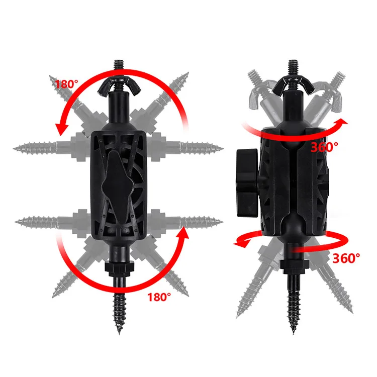 CS07 Fast Tree Mounting Bracket Hunting Camera Holders Wall Mount with 1/4' 3/8' Screw Adapter