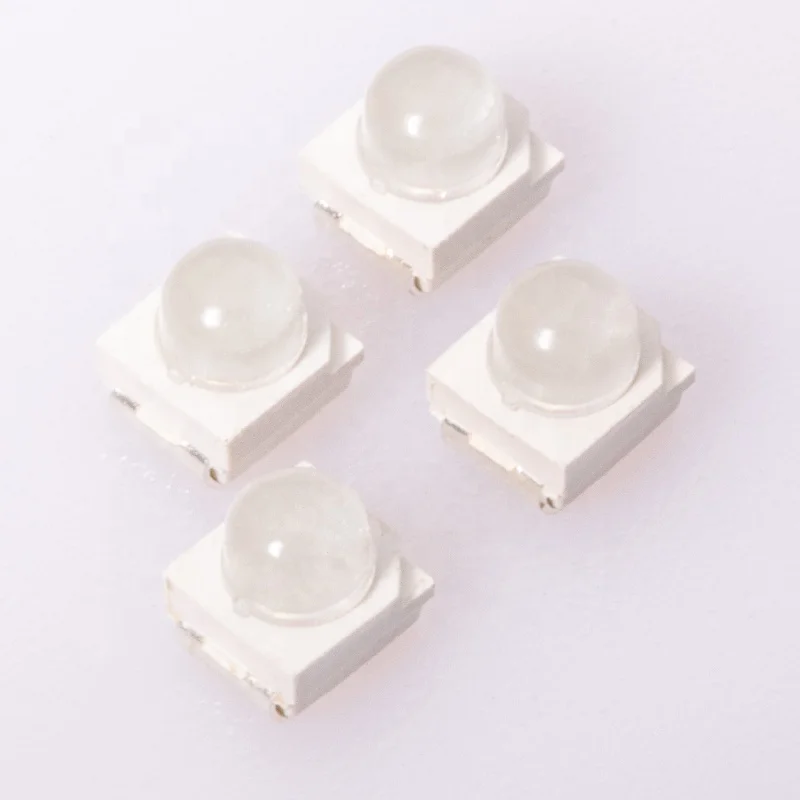 Светодиодная 3528 PLCC2 Smd с объективом Заводская поставка SMD-чип высокой яркости светоизлучающий диод красный зеленый синий желтый белый розовый