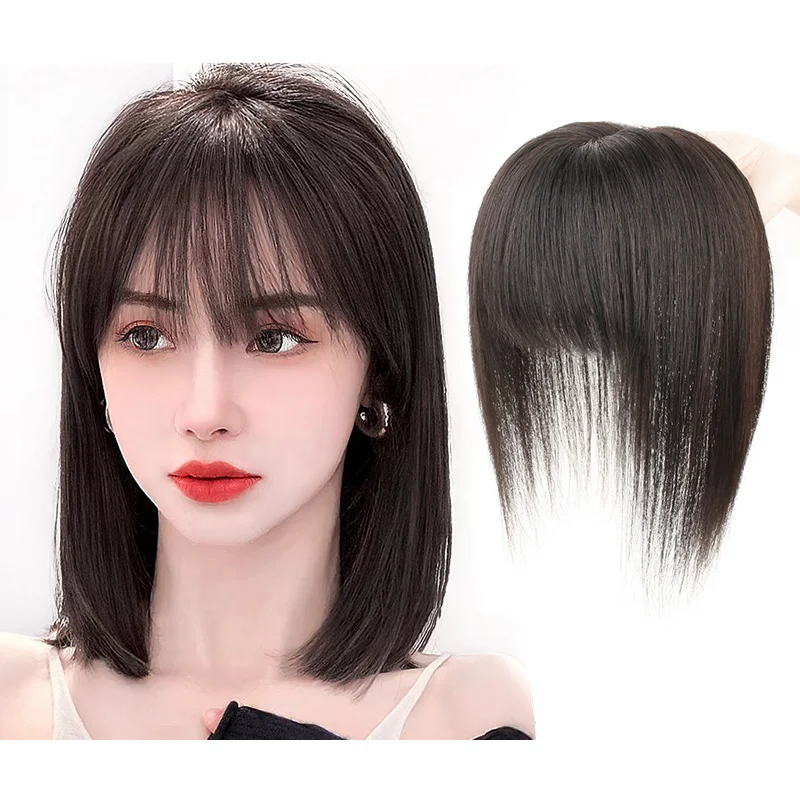 Wholesale Price Indian Hair Head of Hair Patch Piece 100% Human Hair Piece Topper Silk Base Topper For Women