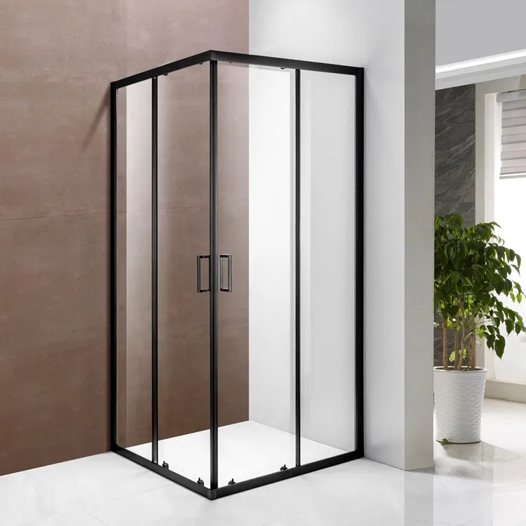Black Sliding Shower Enclosures Glass Doors Bathroom