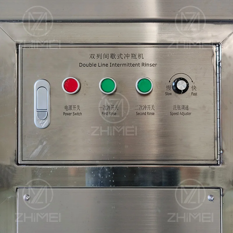 Glass plastic bottle washer washing cleaning machine with 48 heads control by button beer bottle washing machine