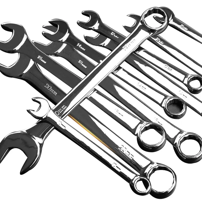 EVERTE Mirror Appearance Wrench 6~32mm High Quality Carbon Steel Dual-Purpose Torx Open Metric Wrench