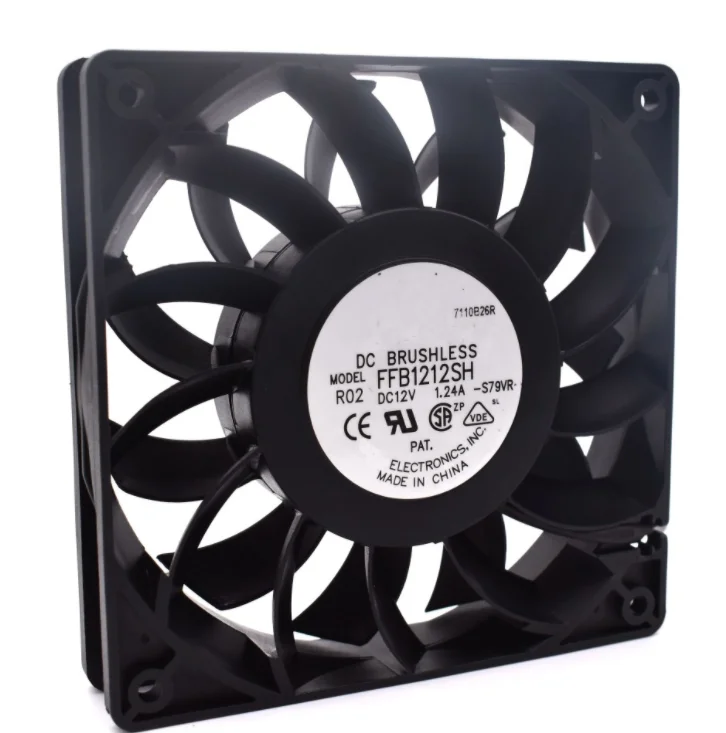 FFB1212SH 12025 12V 1.24A (12 см); 14 8 W 4-провод PWM регулятором температуры грубой