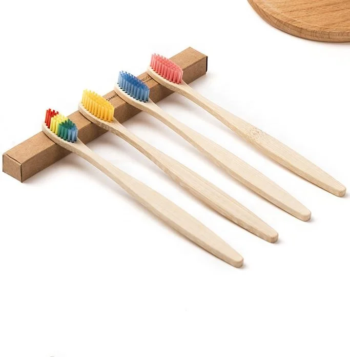 Custom Wholesale OEM Welcome Private Label Eco Biodegradable Adults Oral Clean Flat Handle Bamboo Toothbrush