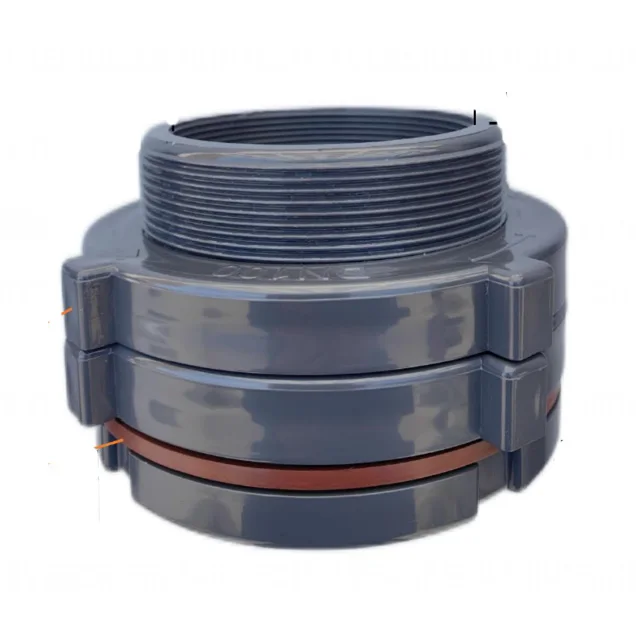 Heavy duty 4inch DN100 PVC plastic tank fitting with EPDM washer