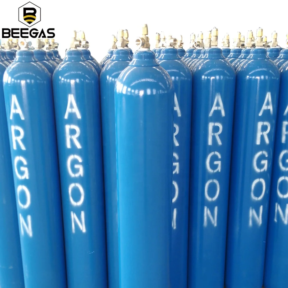 High Pressure 40L Argon Gas Cylinder Price High Purity 99.9999% Industrial Use Argon Cylinders For Welding