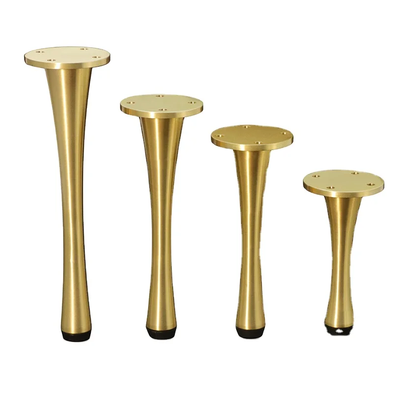 Furniture Accessories Modern Design Metal Adjustable Cabinet Legs Gold Copper Coffee Table Legs Sofa Legs Adjustable