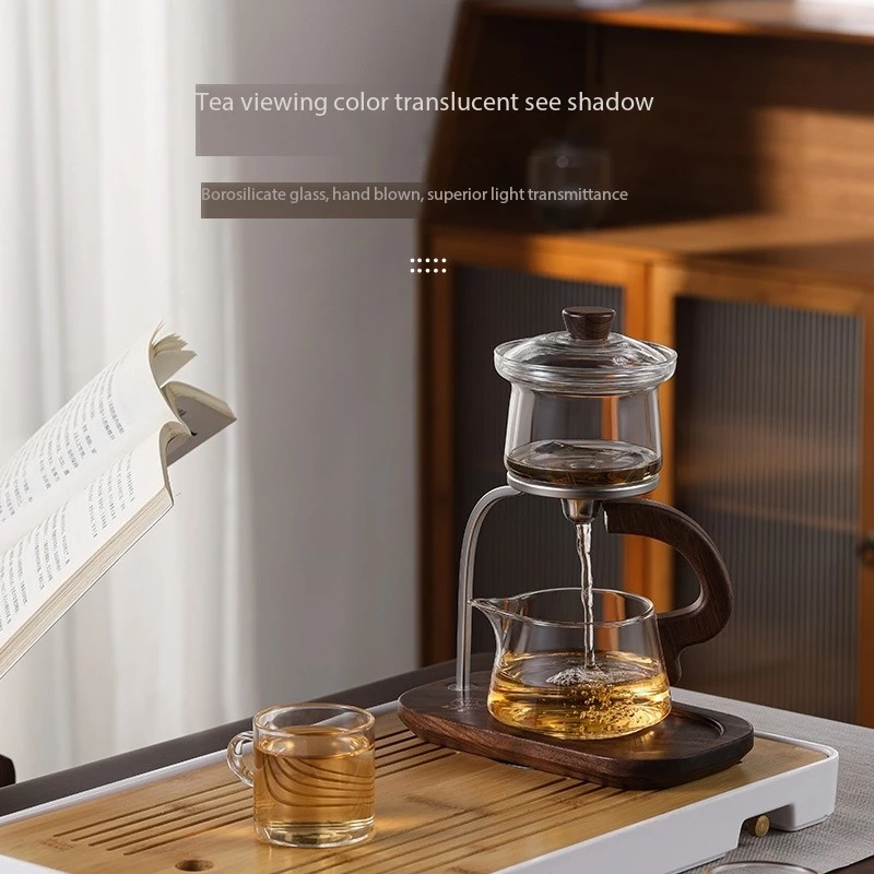 World semi-automatic tea maker glass tea set home tea bowl lazy simple coffee makerGlass teapot