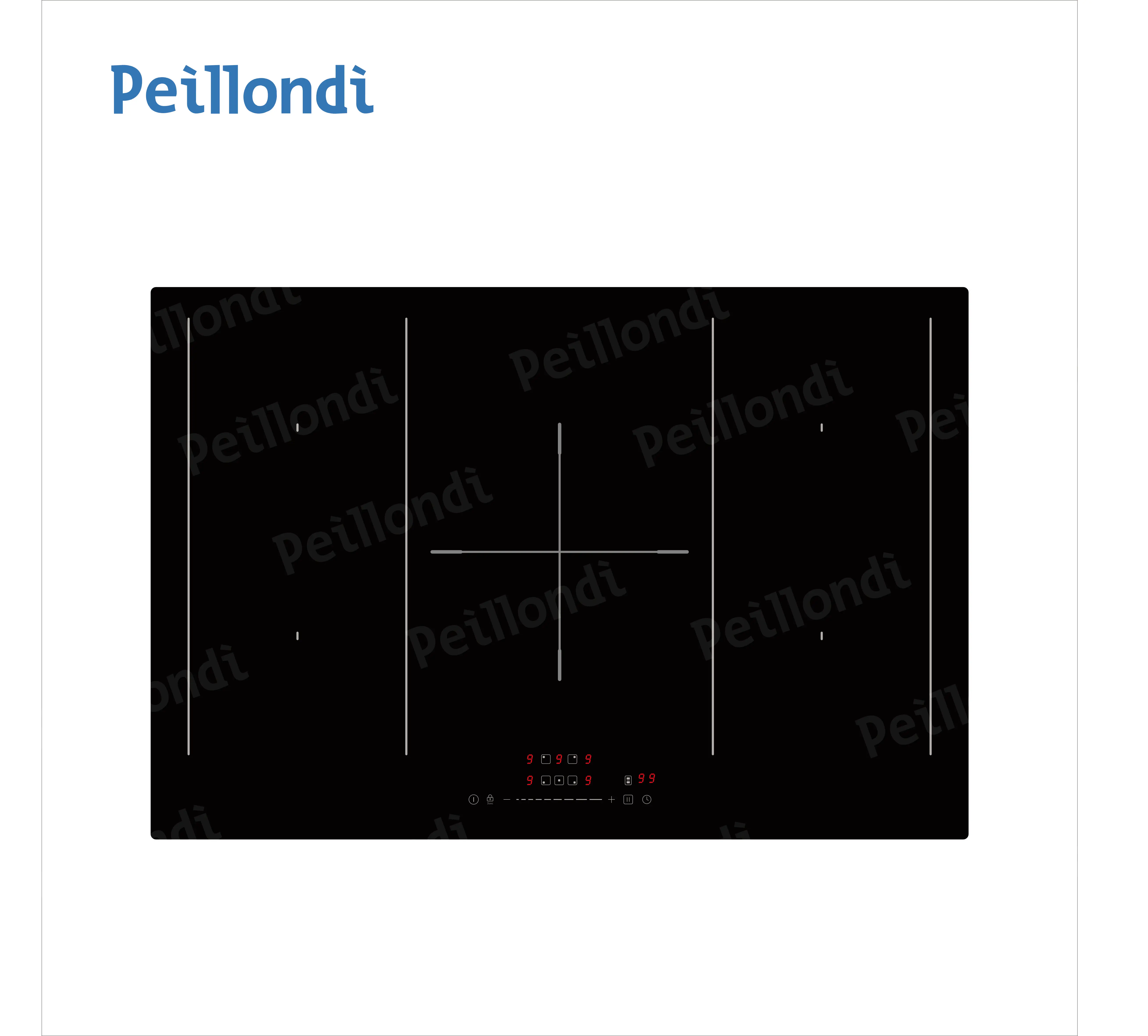 7200W touch control CE CB UKCA RoSH 5 burners 77cm zone electric stove built-in hob induction cooktop