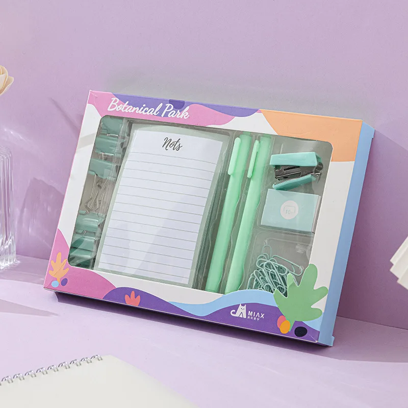 Custom Logo Back To School Supplies Cartoon Kawaii Student Children Unicorn Cute Kit Kids Stationery Gift Set