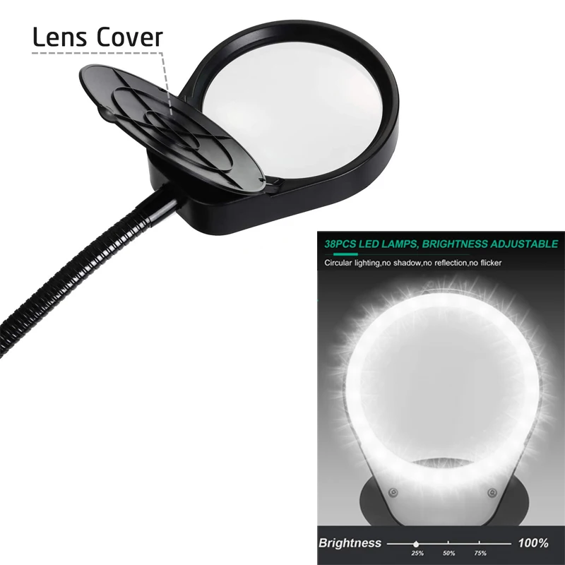 Magnifying Glass with Led light  Magnifier For Mobile phone repair mobile repair tool  phone magnifier