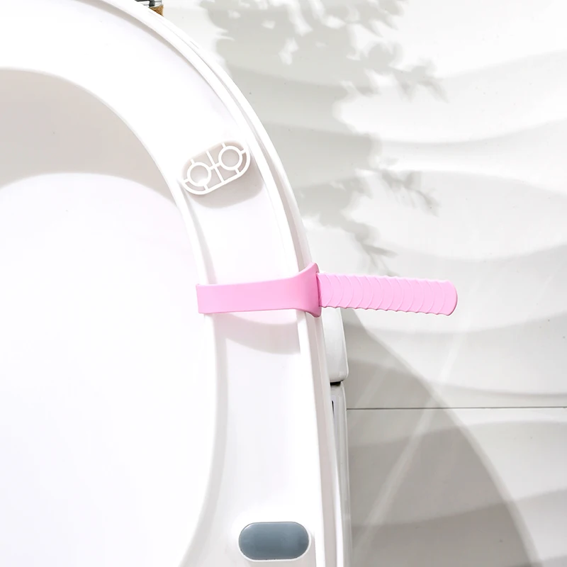 Удобная ручка для сиденья унитаза во избежание прикосновения к подъемнику крышки унитаза