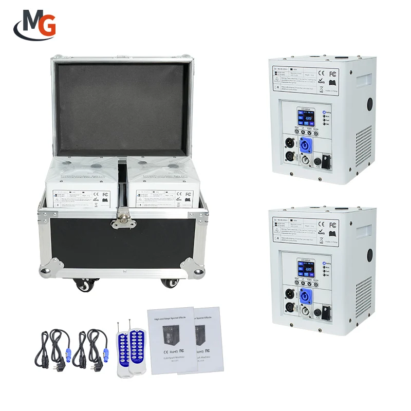 Cold Fireworks Wireless DMX Control 750W Spark Machine Wedding Supplier with Electric Remote for Wedding Stage