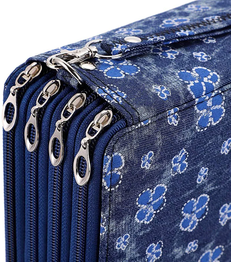 Portable large capacity colored anime pencil case