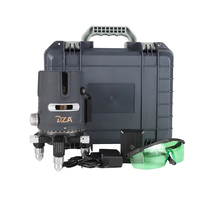 DZA China OEM 5-line remote control ultra-green beam cross laser level