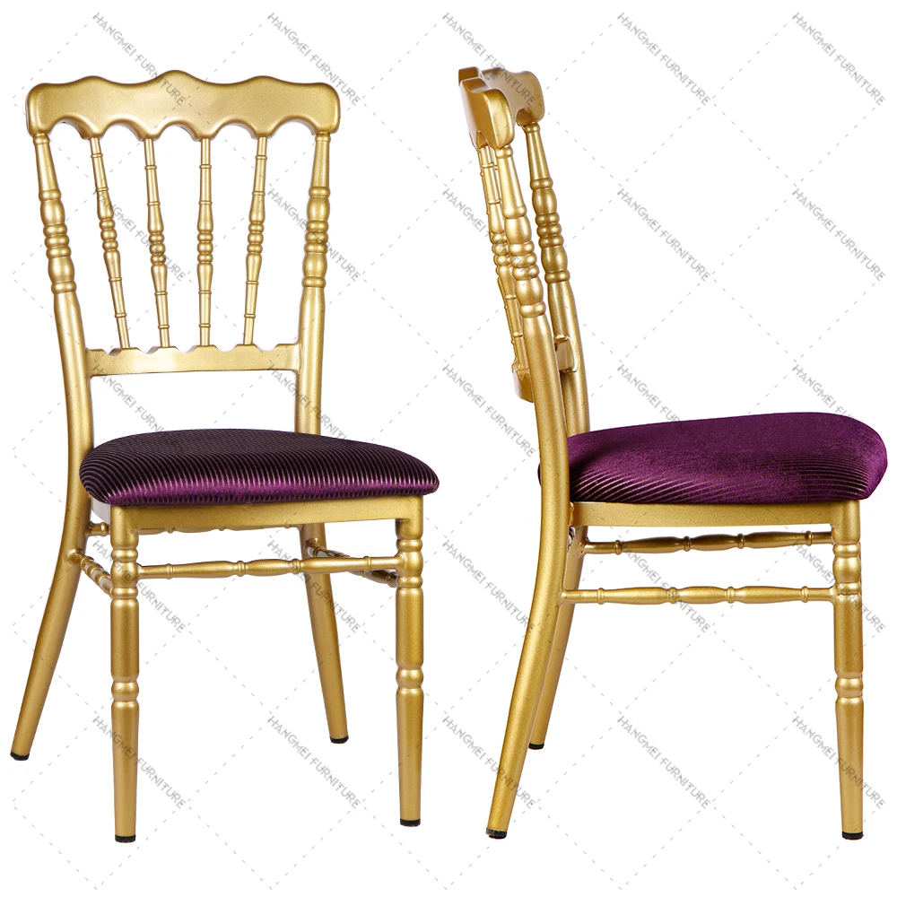Hangmei мебель для отеля, Высококачественный Свадебный металлический Штабелируемый Банкетный стул chiavari