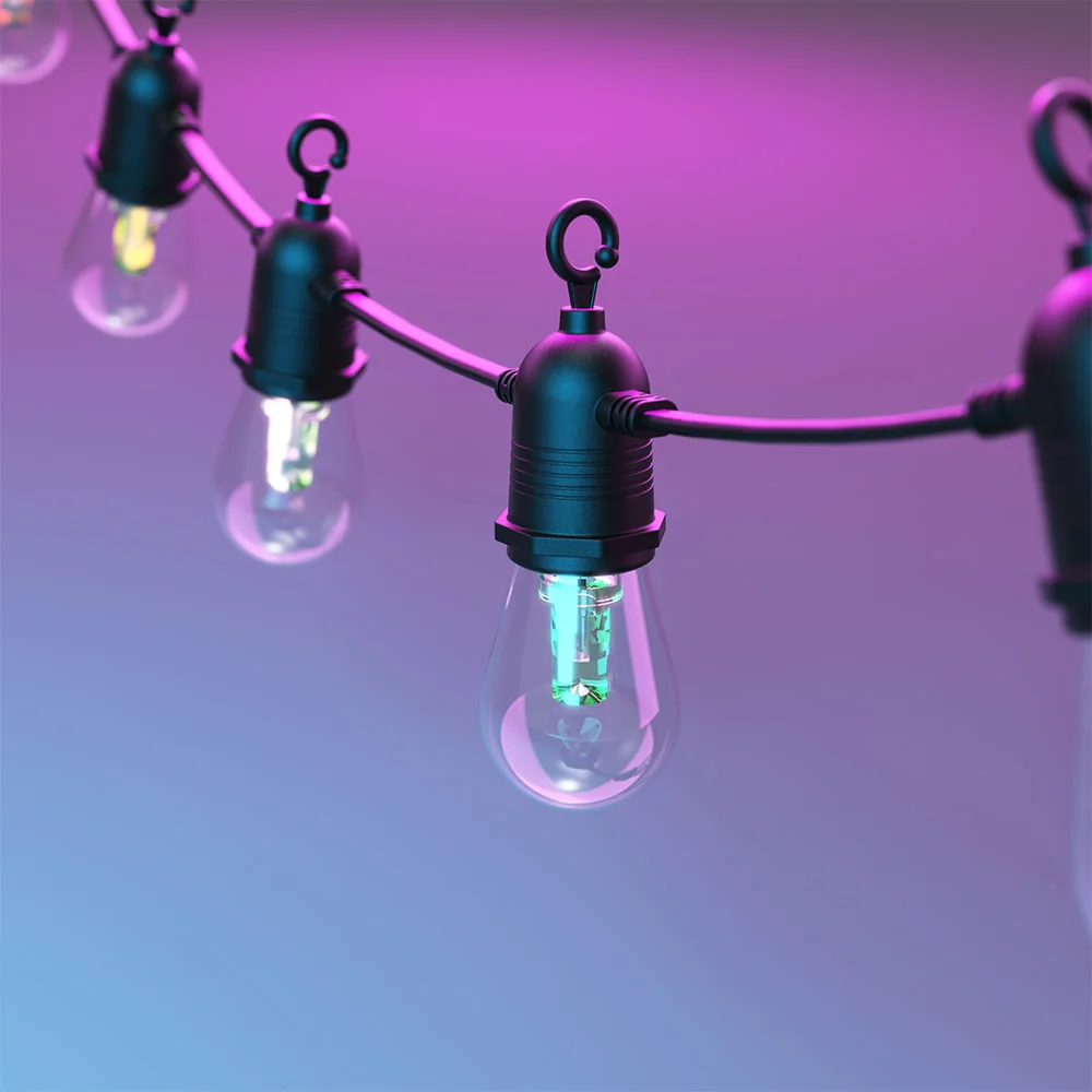 Tuya Smart IR Wifi BT APP Control Color Changing Outdoor Waterproof Led Bulb Strip Holiday Christmas Decoration Light