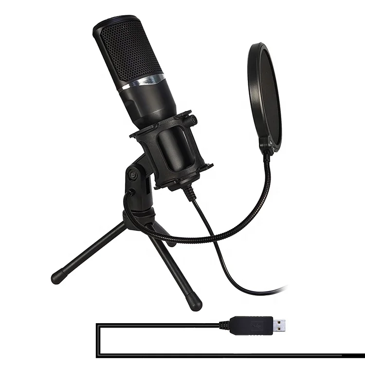 USB Microphone Professional Condenser microfone With Stand For Gaming Studio Recording Broadcasting Live Broadcast