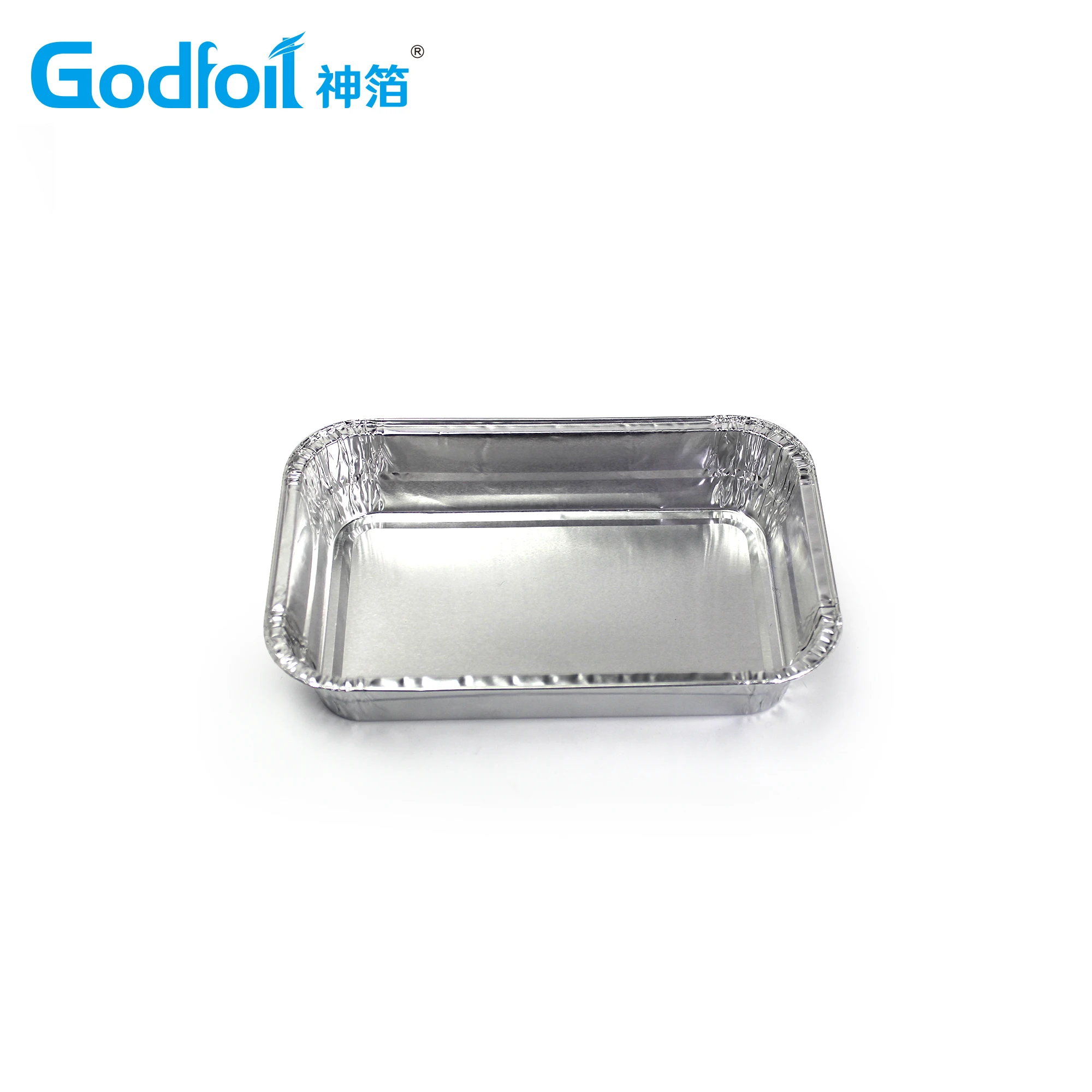 OEM Disposable Airline Use Aseptic Aluminum Foil Container For Food Wrapping
