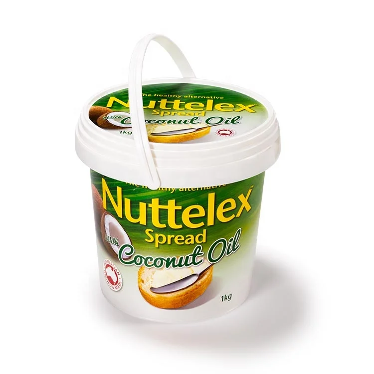 
Manufacturers custom logo 1000ML round iml packaging plastic ice cream containers with handle 
