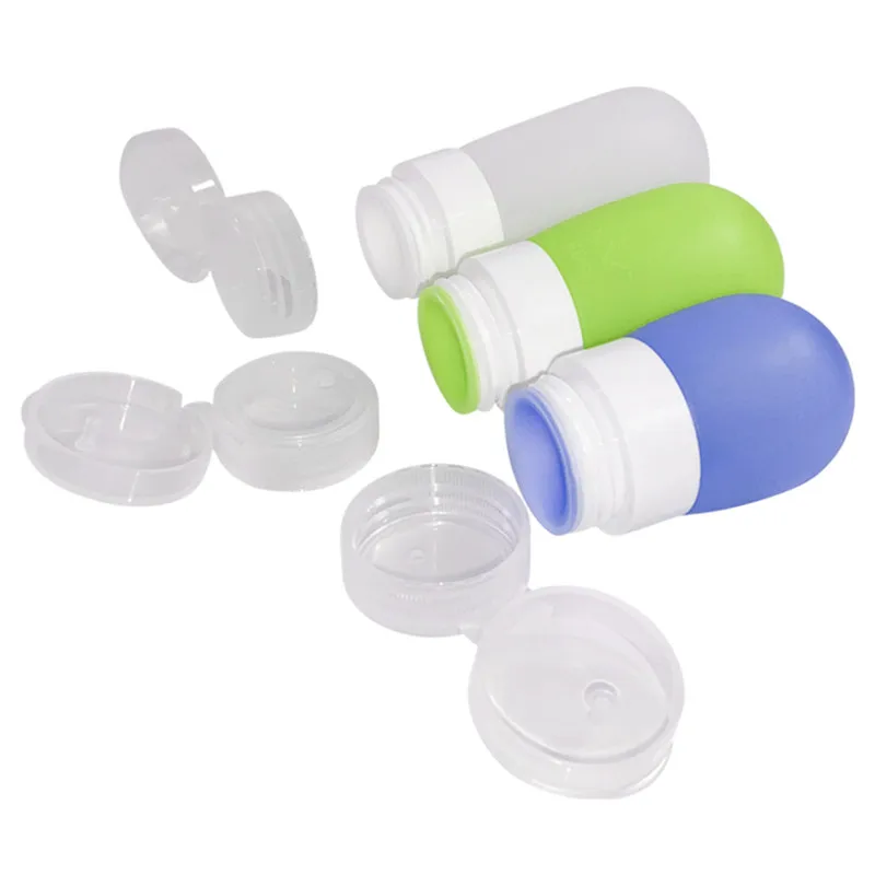 2021 New Leak Proof Silicone Travel Bottle Kits Cute Design Travel Bottle Set for Liquids