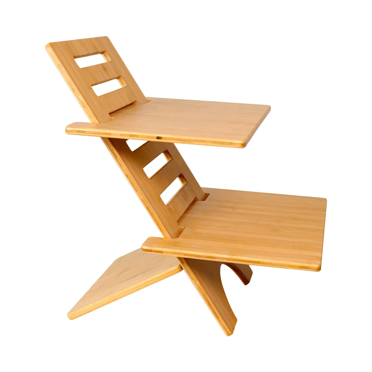 Bamboo laptop computer table stand portable laptop desk for office desk