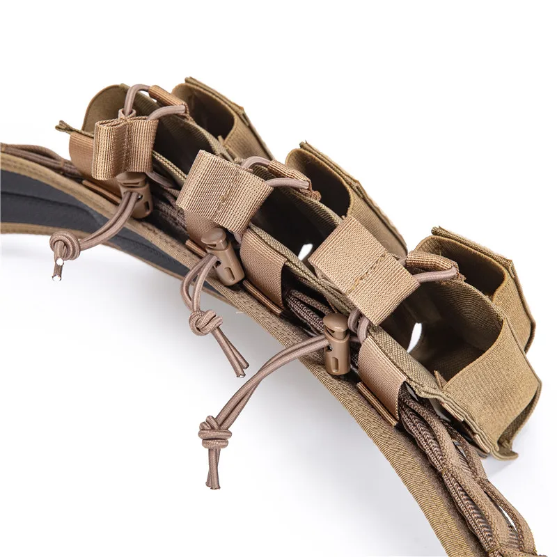 GAF small pouches tactical 1000D nylon triple mag pouch training outdoor laser cut molle system attached to vest pouches