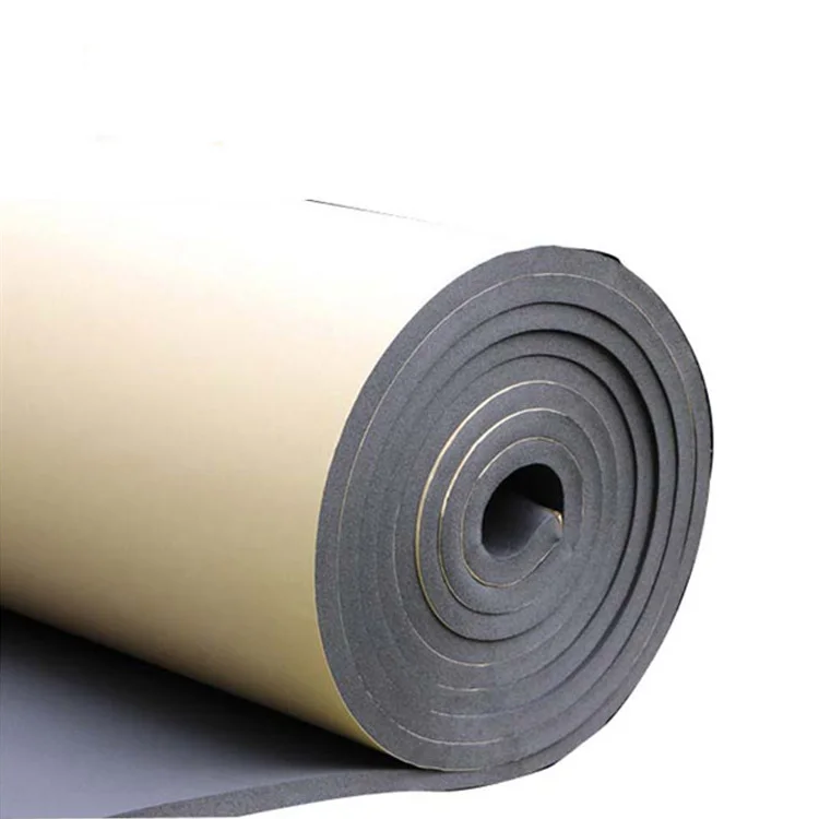 Soundproofing foam rubber sheet air duct insulation hs code insulation materials aluminum foil nitrile rubber foam insulation